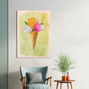 Cuadro moderno de flores, lienzo y lámina, Sorpresa II, Teo Rizzardi
