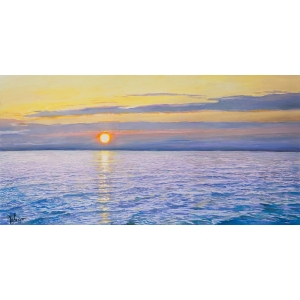 Kunstdruck, Leinwandbild, Morgen am Meer von Adriano Galasso