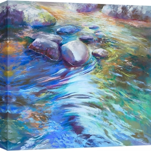 Kunstdruck, Leinwandbild, Flusswasser von Nel Whatmore