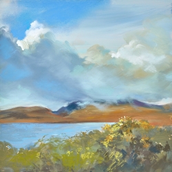 Kunstdruck, Leinwandbild, Landschaft mit Wolken von Nel Whatmore