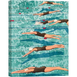 Quadro moderno nuoto, stampa su tela. Il tuffo di Steven Hill