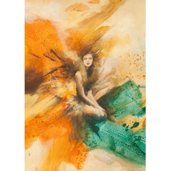 Cuadro moderno mujer en lienzo, Essence (detail) de Erica Pagnoni
