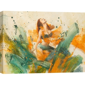 Kunstdruck mit Frau, Leinwandbild, Rebirth von Erica Pagnoni