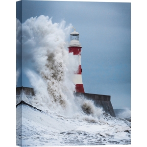Art print and canvas, Lighthouse, North Sea by Pangea Images