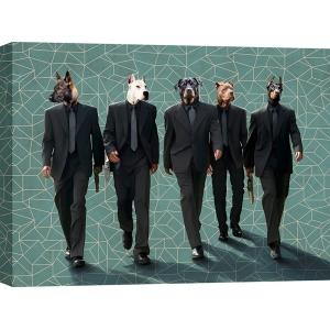 Funky art print with dressed dogs, The Wild Bunch II by VizLab