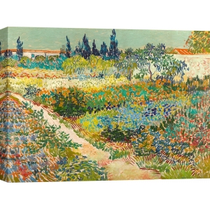 Kunstdruck, Leinwandbild, Garten in Arles von Vincent van Gogh