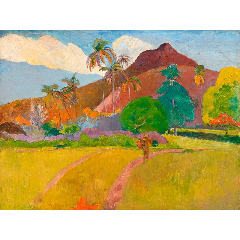 Tableau sur toile, affiche, Paysage Tahitien de Paul Gauguin