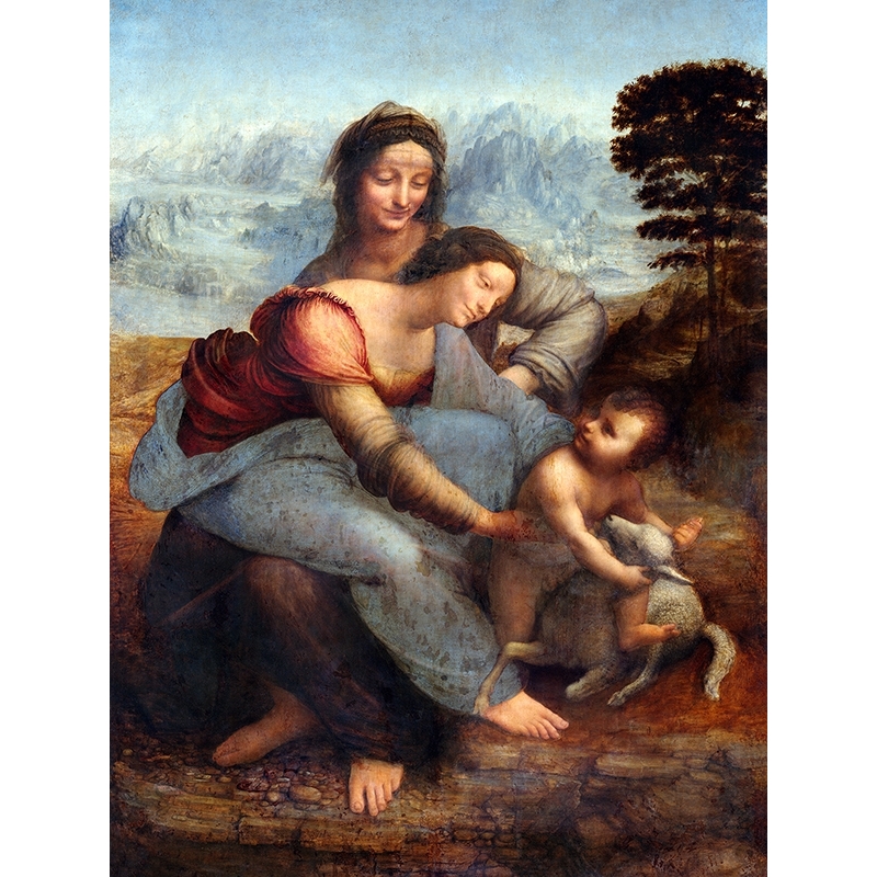 Tableau La Vierge à l'enfant avec sainte Anne de Leonardo da Vinci