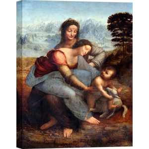 Tableau La Vierge à l'enfant avec sainte Anne de Leonardo da Vinci