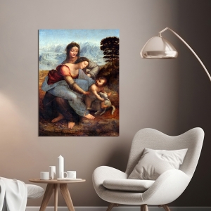 Stampa La Vergine con il Bambino e Sant'Anna di Leonardo da Vinci