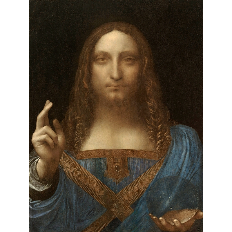Quadro, stampa su tela, Salvator Mundi di Leonardo da Vinci