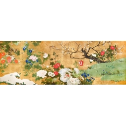 Japanischer Kunstdruck, Die Blumen der vier Jahreszeiten, Ippo Saito