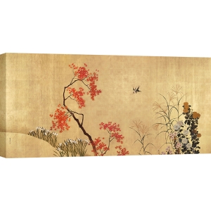 Quadro, stampa su tela, Autunno giapponese di Shibata Zeshine