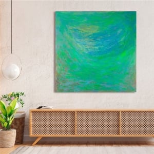 Quadro astratto verde, Aurore (Riflessi d'acqua) di Italo Corrado