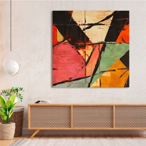 Geometrical art print and canvas, Fragment II by Haru Ikeda