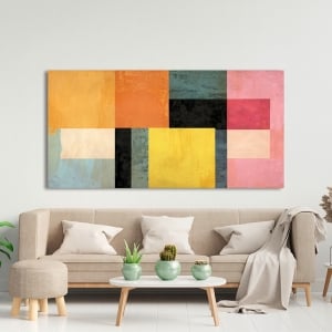 Colorful abstract print and canvas, Eclectica by Sonne Taylor