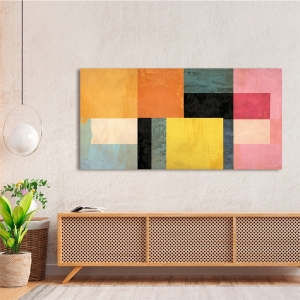 Colorful abstract print and canvas, Eclectica by Sonne Taylor