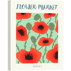 Tableau sur toile et affiche coquelicots, Flower Market: Poppies