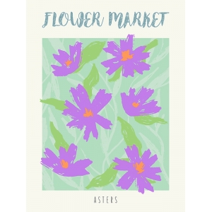 Cuadro en lienzo y lámina, Flower Market: Asters de Atelier Deco