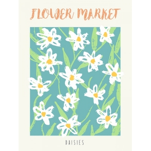 Tableau sur toile et affiche marguerites, Flower Market: Daisies