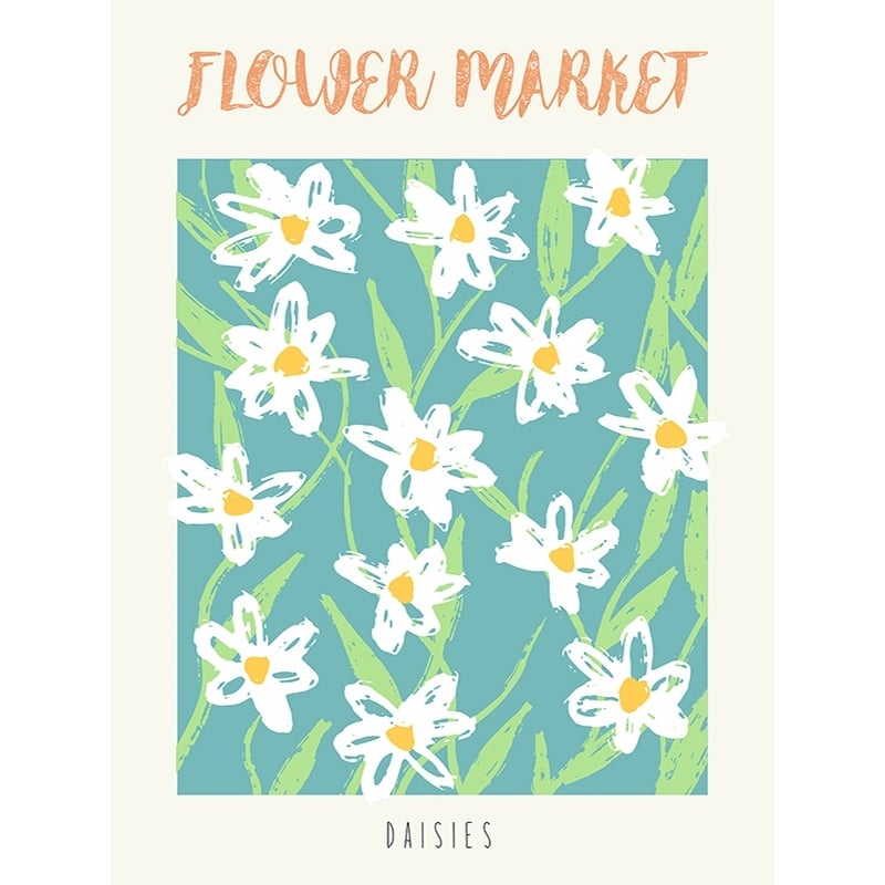 Kunstdruck, Leinwandbild Gänseblümchen, Flower Market: Daisies