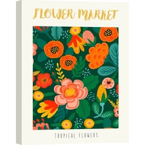 Tableau fleurs tropicales, Flower Market: Tropical flowers