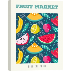 Art print and canvas, Fruit Market: Tropical fruit I by Atelier Deco