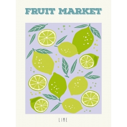 Tableau sur toile et affiche citrons, Fruit Market: Lime