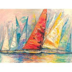 Art print and canvas, Regatta wind by Luigi Florio