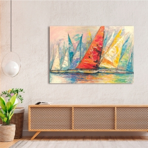 Art print and canvas, Regatta wind by Luigi Florio