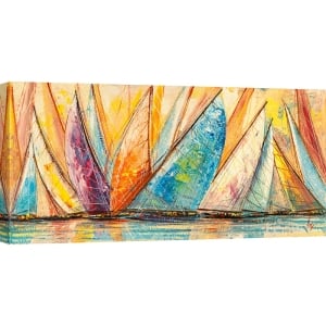 Tableau sur toile et affiche, Voiles multicolores de Luigi Florio