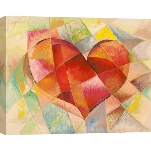 Love art print and canvas, Heartbeat by Luigi Florio