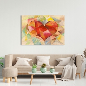 Love art print and canvas, Heartbeat by Luigi Florio