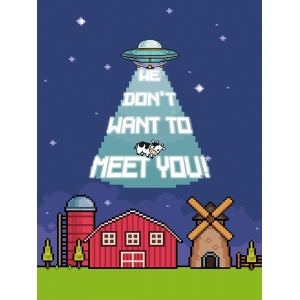 Videogame art print and canvas, We don't want to meet you