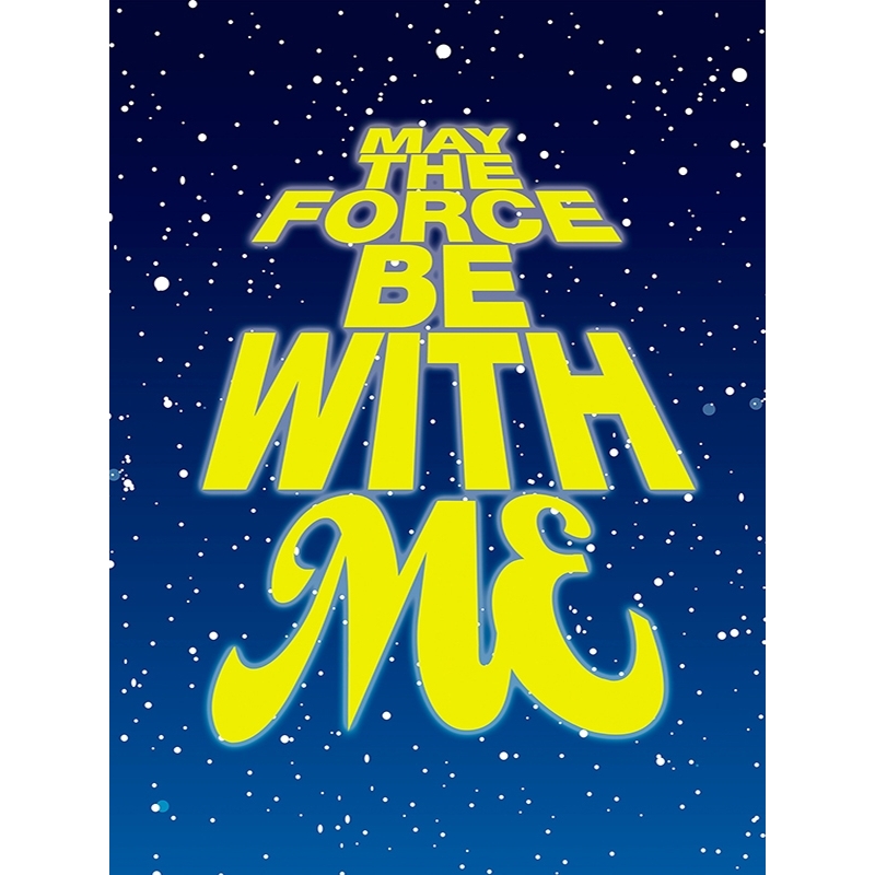 Tableau, poster, affiche Star Wars, May the Force... de Pixeland