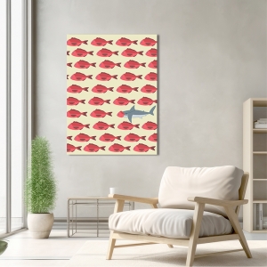 Art print and canvas, Red Fish by Steven Hill