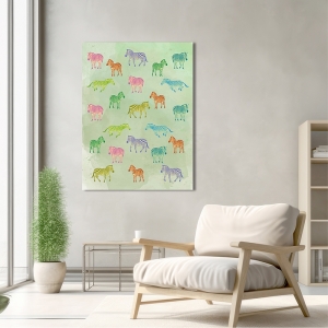 Poster Zebra, Leinwandbild Wildlife pattern III (multicolor)