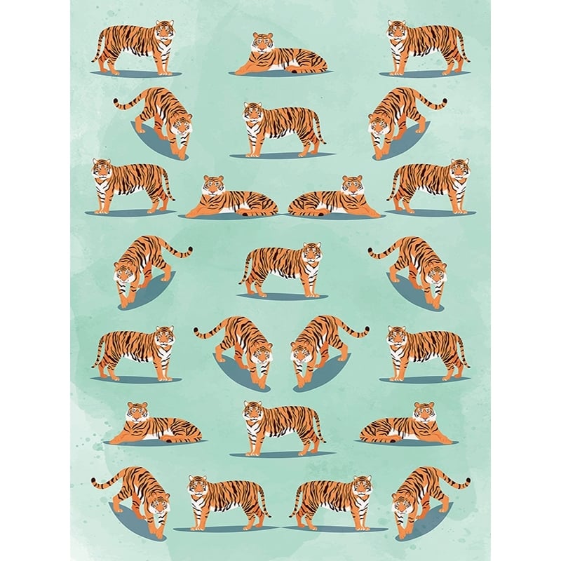 Tableau, poster tigres, Wildlife pattern II de Steven Hill