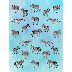 Poster moderno zebre, Wildlife pattern III di Steven Hill