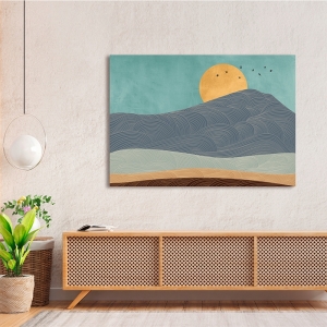 Quadro minimal stile nordico, La luna dorata di Sayaka Miko