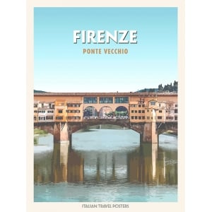 Poster, Kunstdruck, Leinwandbild Firenze: Ponte vecchio