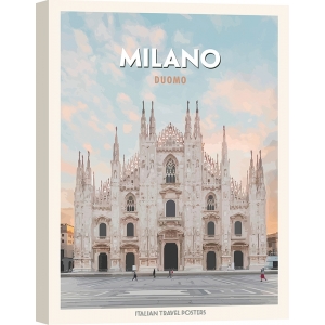 Stampa, poster, quadro su tela, Milano: Duomo