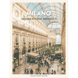 Stampa, poster, quadro su tela, Milano: Galleria Vittorio Emanuele II