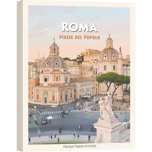 Poster, print and canvas, Roma: Piazza del Popolo