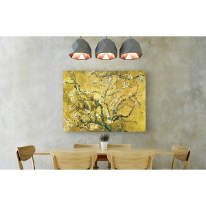 Leinwandbilder. Van Gogh Deco – Blühende Mandelbaumzweige (gold)