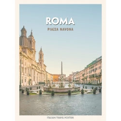 Poster, Kunstdruck, Leinwandbild Roma: Piazza Navona