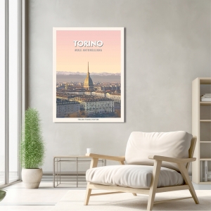 Stampa, poster, quadro su tela, Torino: Mole antonelliana