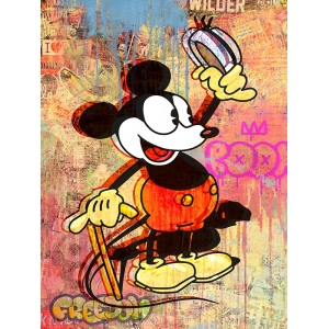 Cuadro en lienzo y lámina, Mickey Pop Art de Eric Chestier