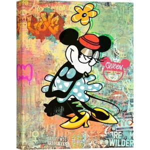 Tableau sur toile et affiche, Minnie Pop Art de Eric Chestier