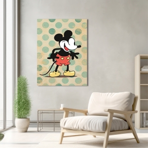 Quadro, stampa su tela, Polka Dot Mickey di Eric Chestier